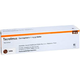 Abbildung: Tacrolimus Dermapharm 1 mg / g Salbe 30 g, Salbe PZN 18083469