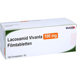 Abbildung: Lacosamid Vivanta 100 mg Filmtabletten 168 St, Filmtabletten PZN 18083966