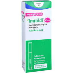 Abbildung: Imraldi 40 mg / 0,4 ml Injektionslösung im Fertigpen 2 St, Injektionslösung PZN 18084109