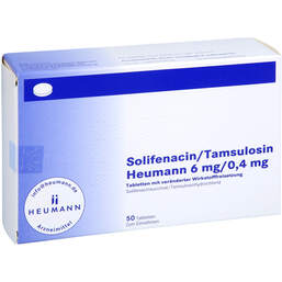 Abbildung: Solifenacin / Tamsulosin Heumann 6 mg / 0,4 mg Tvw 50 St, Tablette mit veränderter Wirkstofffreisetzung PZN 18084256