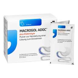 Abbildung: Macrogol ADGC® plus Elektrolyte Pulver zur H.e.L.zum Einnehmen 20 St, Pulver zur Herstellung einer Lösung zum Einnehmen PZN 18084428