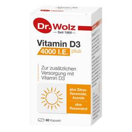 Abbildung: Vitamin D3 4000 I.E. plus Kapseln 60 St, Kapseln PZN 18084612
