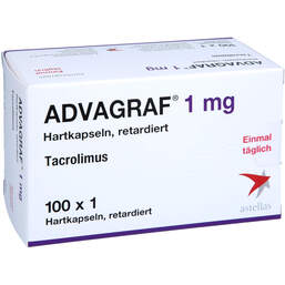 Abbildung: Advagraf 1 mg Hartkapseln retardiert 100 St, Retard-Kapseln PZN 18087881