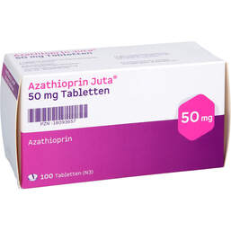 Abbildung: Azathioprin Juta 50 mg Tabletten 100 St, Tabletten PZN 18093657