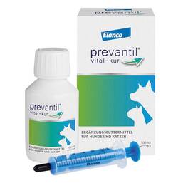 Abbildung: Prevantil vital-kur Suspension für Hunde / Katzen Suspension, 100 ml PZN 18097715