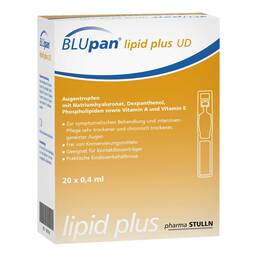 Abbildung: Blupan lipid plus UD Augentropfen 20X0.4 ml, Augentropfen PZN 18097796