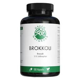 Abbildung: Green Naturals Brokkoli + 13% Sulforaphan vegan Kapseln 180 St, Kapseln PZN 18099217
