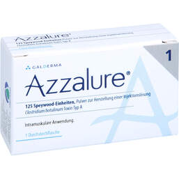 Abbildung: Azzalure 125 Speywood-Einheiten P.z.H.einer Injektionslösung 1 St, Pulver zur Herstellung einer Injektionslösung PZN 18103278