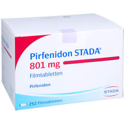 Abbildung: Pirfenidon STADA 801 mg Filmtabletten 252 St, Filmtabletten PZN 18103835