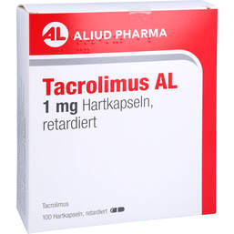 Abbildung: Tacrolimus AL 1 mg Hartkapseln retardiert 100 St, Retard-Kapseln PZN 18105432