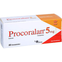 Abbildung: Procoralan 5 mg Filmtabletten 98 St, Filmtabletten PZN 18107224