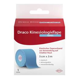 Abbildung: Draco Kinesiologietape 5 cmx5 m türkis 1 St, Verband PZN 18108643