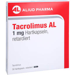 Abbildung: Tacrolimus AL 1 mg Hartkapseln retardiert 30 St, Retard-Kapseln PZN 18110410