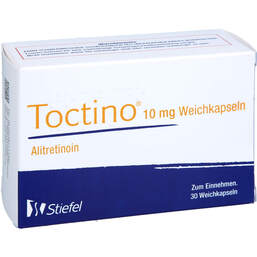 Abbildung: Toctino 10 mg Weichkapseln 30 St, Weichkapseln PZN 18111734