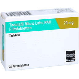 Abbildung: Tadalafil Micro Labs Pah 20 mg Filmtabletten 28 St, Filmtabletten PZN 18112633