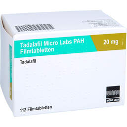 Abbildung: Tadalafil Micro Labs Pah 20 mg Filmtabletten 112 St, Filmtabletten PZN 18112662