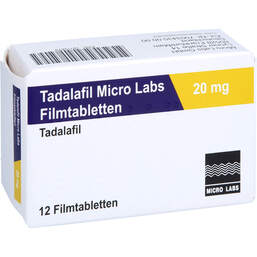 Abbildung: Tadalafil Micro Labs 20 mg Filmtabletten 12 St, Filmtabletten PZN 18112679
