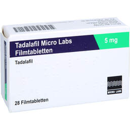 Abbildung: Tadalafil Micro Labs 5 mg Filmtabletten 28 St, Filmtabletten PZN 18112716