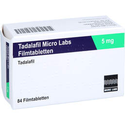 Abbildung: Tadalafil Micro Labs 5 mg Filmtabletten 84 St, Filmtabletten PZN 18112722