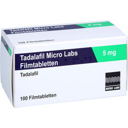 Abbildung: Tadalafil Micro Labs 5 mg Filmtabletten 100 St, Filmtabletten PZN 18112745