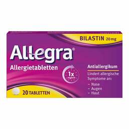 Abbildung: Allegra Allergietabletten 20 mg Tabletten 20 St, Tabletten PZN 18113489
