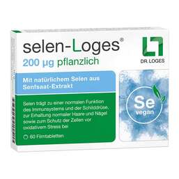 Abbildung: Selen-Loges 200 µg pflanzlich Filmtabletten 60 St, Filmtabletten PZN 18115809