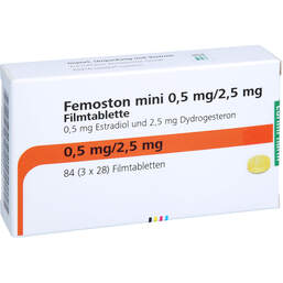 Abbildung: Femoston mini 0,5 mg / 2,5 mg Filmtabletten 84 St, Filmtabletten PZN 18116559
