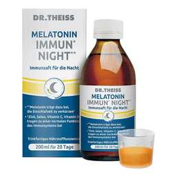 Abbildung: Dr. Theiss Melatonin Immun Night Saft 200 ml, Saft PZN 18119285