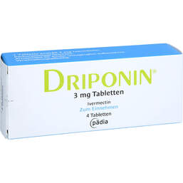 Abbildung: Driponin 3 mg Tabletten 4 St, Tabletten PZN 18122028