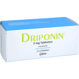 Abbildung: Driponin 3 mg Tabletten 8 St, Tabletten PZN 18122034