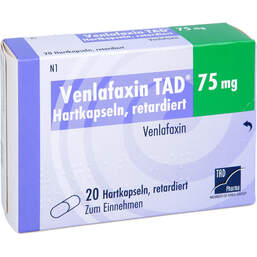 Abbildung: Venlafaxin TAD 75 mg Hartkapseln retardiert 20 St, Retard-Kapseln PZN 18128166