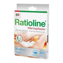 Abbildung: Ratioline Wärmepflaster Nacken / Schulter 9x29 cm 3 St, Pflaster PZN 18128640