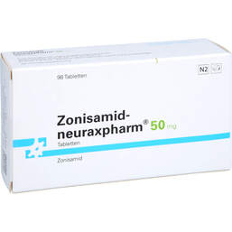Abbildung: Zonisamid-neuraxpharm 50 mg Tabletten 98 St, Tabletten PZN 18135700