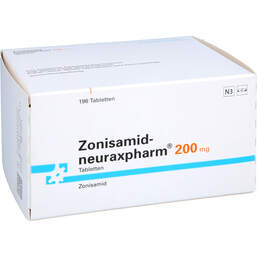 Abbildung: Zonisamid-neuraxpharm 200 mg Tabletten 196 St, Tabletten PZN 18135769