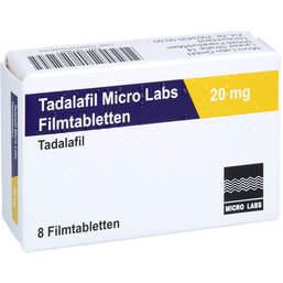 Abbildung: Tadalafil Micro Labs 20 mg Filmtabletten 8 St, Filmtabletten PZN 18136071