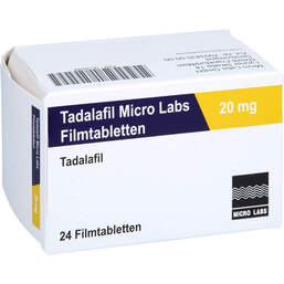 Abbildung: Tadalafil Micro Labs 20 mg Filmtabletten 24 St, Filmtabletten PZN 18136088