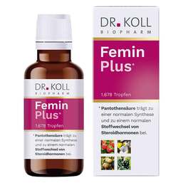 Abbildung: Femin Plus Dr. Koll Gemmo Komplex Himbeere Vit.B12 Tropfen, 50 ml PZN 18137679