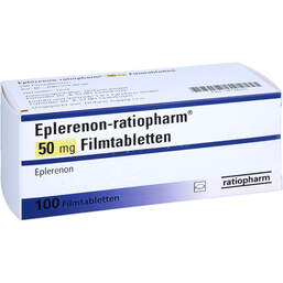 Abbildung: Eplerenon-ratiopharm 50 mg Filmtabletten 100 St, Filmtabletten PZN 18138331