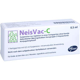 Abbildung: Neisvac-C Injektionssuspension in einer Fertigspritze 1 St, Injektionssuspension PZN 18138360