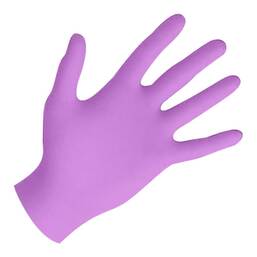 Abbildung: Einmalhandschuh Nitril unste.puderfrei M magenta 100 St, Handschuhe PZN 18152383