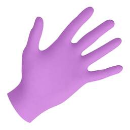 Abbildung: Einmalhandschuh Nitril unste.puderfrei L magenta 100 St, Handschuhe PZN 18152472