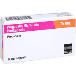 Abbildung: Pregabalin Micro Labs 75 mg Hartkapseln 14 St, Hartkapseln PZN 18153603