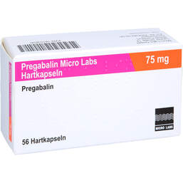 Abbildung: Pregabalin Micro Labs 75 mg Hartkapseln 56 St, Hartkapseln PZN 18153626