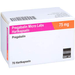 Abbildung: Pregabalin Micro Labs 75 mg Hartkapseln 70 St, Hartkapseln PZN 18153632