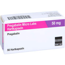 Abbildung: Pregabalin Micro Labs 50 mg Hartkapseln 56 St, Hartkapseln PZN 18153738