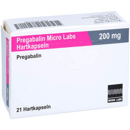 Abbildung: Pregabalin Micro Labs 200 mg Hartkapseln 21 St, Hartkapseln PZN 18153796
