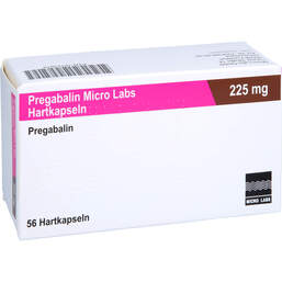 Abbildung: Pregabalin Micro Labs 225 mg Hartkapseln 56 St, Hartkapseln PZN 18153879