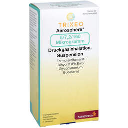 Abbildung: Trixeo Aerosphere 5 / 7,2 / 160µg Druckgasinh.120ED 1 St, Dosieraerosol PZN 18159190