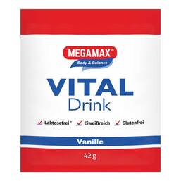 Abbildung: Megamax Vital Drink Vanille Pulver 42 g, Pulver PZN 18159511