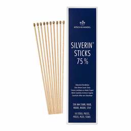 Abbildung: Silverin Sticks 75% Silbernitrat Ätzst.200mm starr 10 St, Stäbchen PZN 18159600